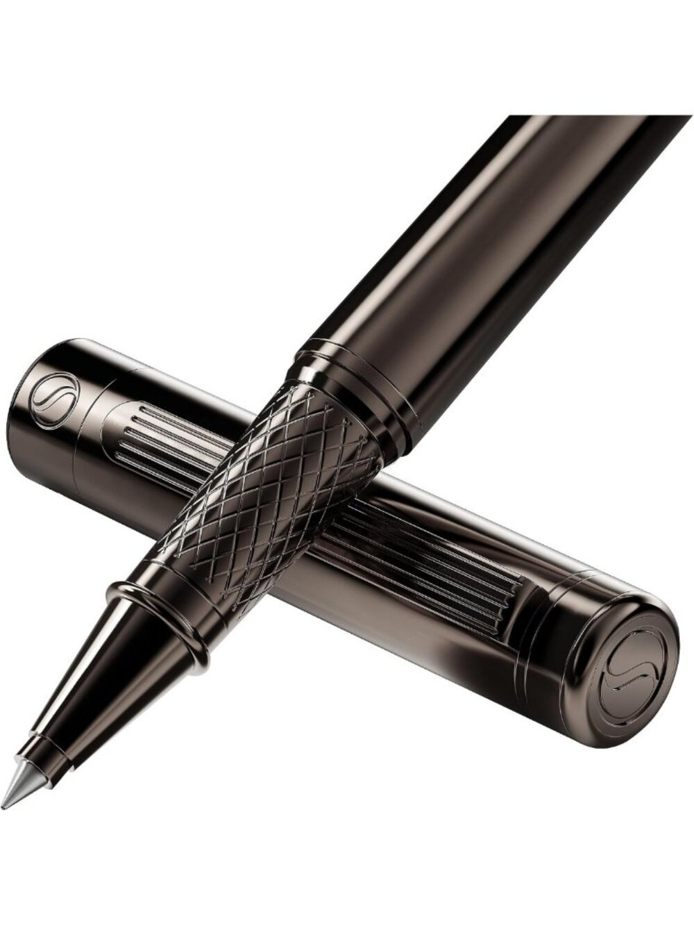 Luxury Gun-Metal Rollerball Pen - Schmidt Ink, Perfect Gift for Professionals